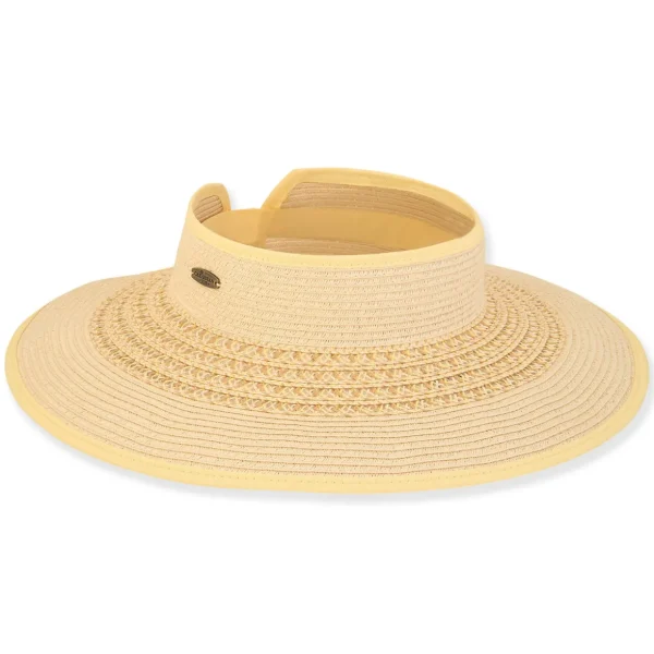 Penelope | Women's Paper Straw Roll-Up Sun Visor Hat | HCJ401