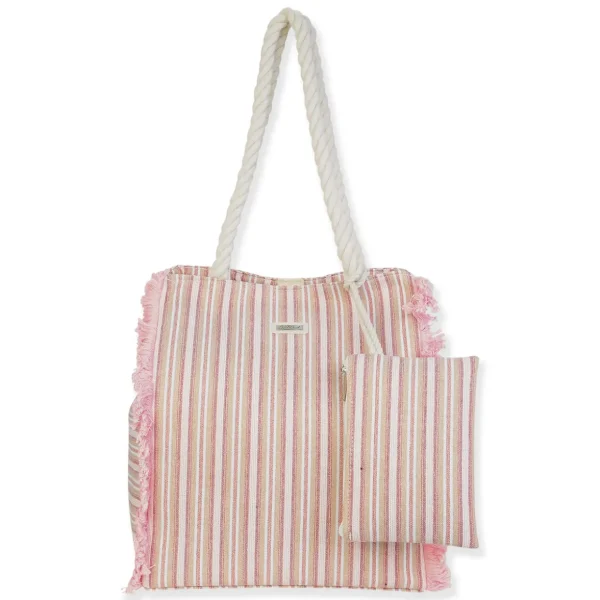 Pink, 70% Cotton/30% Poly Shoulder Tote | CE6730 A