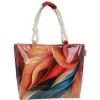 Pink, Canvas/PVC Shoulder Tote | CE6618 A