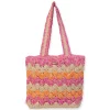 Pink, Paper Straw Handbag | CE6653 A