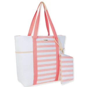 Pink, Paper Straw Shoulder Tote | CE6714 A