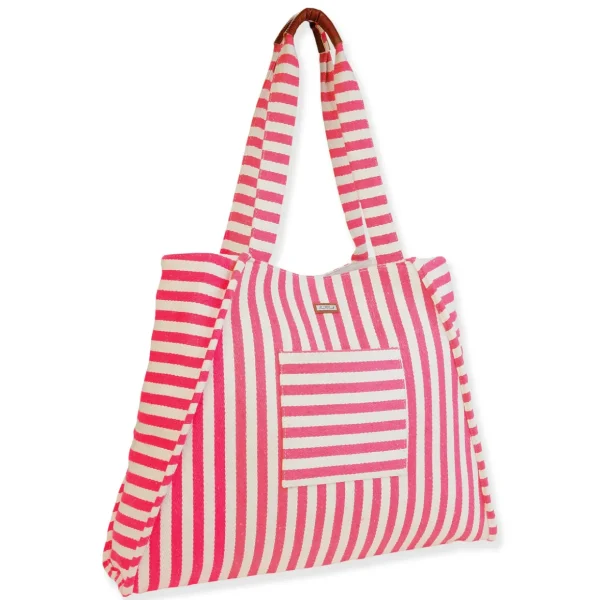 Pink, Poly-Cotton Shoulder Tote | CE6659 A