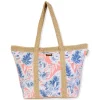 Pink, Poly/PP Straw Shoulder Tote | CE6610 A
