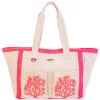 Pink, Shoulder Tote Beaded Corals | SNS6800 A