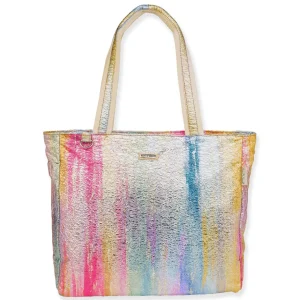 Pink, Shoulder Tote Ombre Crushed Foil | SNS6820 A