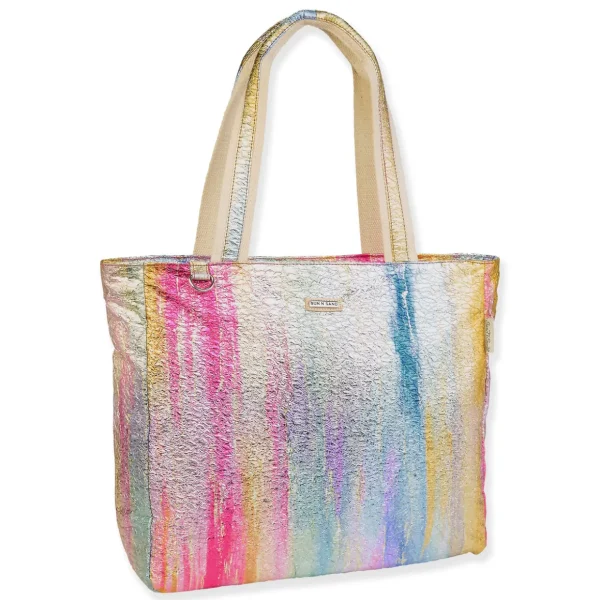 Pink, Shoulder Tote Ombre Crushed Foil | SNS6820 A