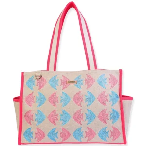 Pink, Shoulder Tote School of Fish | SNS6660 B