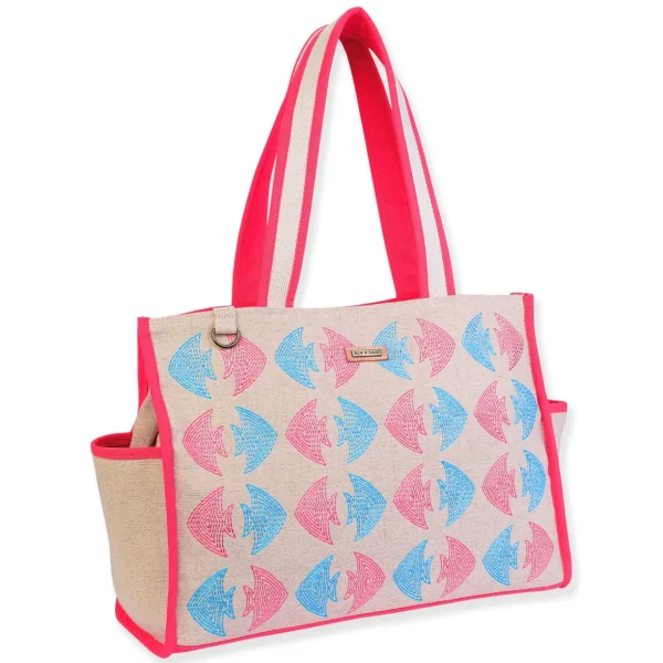 Pink, Shoulder Tote School of Fish | SNS6660 B
