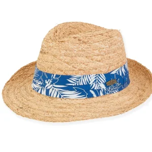 Poule | Men's Raffia Fedora Hat | HCJ391