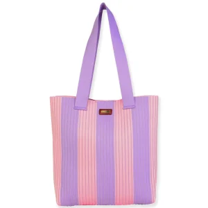 Purple, Polyester Shoulder Tote | CE6664 B