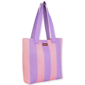 Purple, Polyester Shoulder Tote | CE6664 B