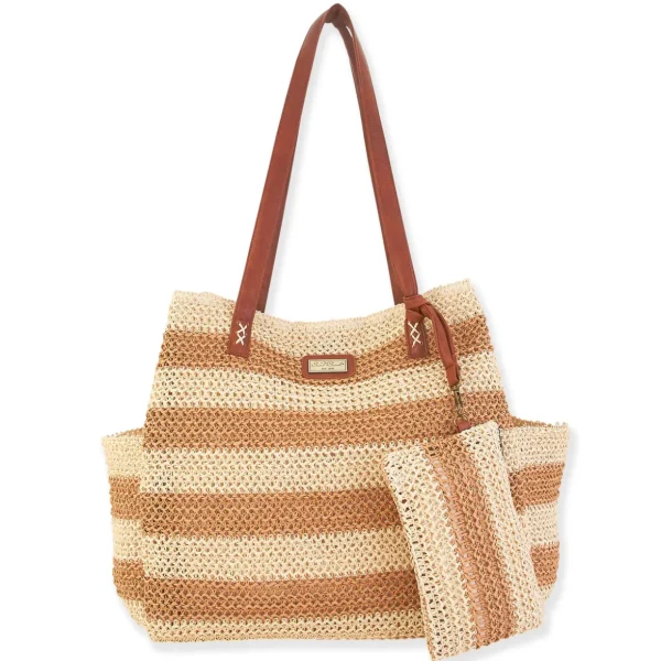 Raelyn | Natural Crochet Shoulder Tote | CE6557