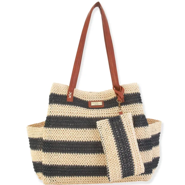 Raelyn | Natural Crochet Shoulder Tote | CE6557