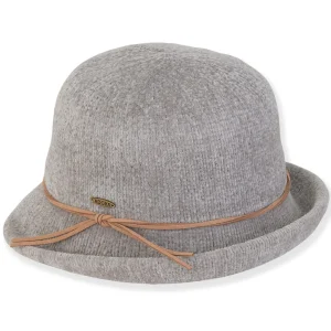 Rory | Women's Poly Fabric Faux Suede Cloche | AD1610