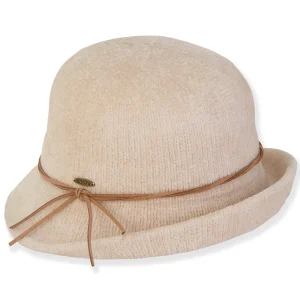 Rory | Women's Poly Fabric Faux Suede Cloche | AD1610