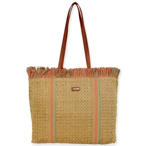 Rust, Paper/Poly Shoulder Tote | CE6679 B
