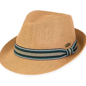 Saint David | Men's Paper Straw Fedora Hat | HTT1143