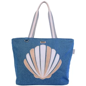 Sea Shell, Shoulder Tote Emrboidered Shells | SNS6710 B