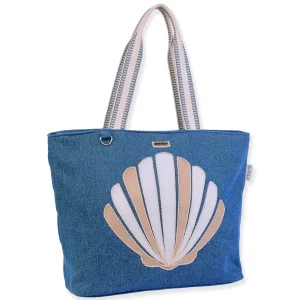 Sea Shell, Shoulder Tote Emrboidered Shells | SNS6710 B