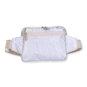 Silver, Crossbody Belt Bag Crushed Metallic | SNS6860 A