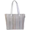 Silver, Poly Mesh Shoulder Tote | CE6619 A
