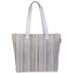 Silver, Poly Mesh Shoulder Tote | CE6619 A