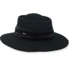 Sparrow | Women's Wool Felt Gambler Pleated Velvet Trim | AD1602