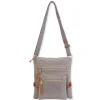Stonewashed Crossbody Genuine Leather Trim | SNS6324