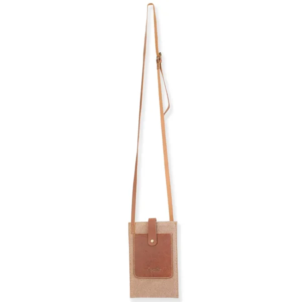 Stonewashed Crossbody Genuine Leather Trim | SNS6326