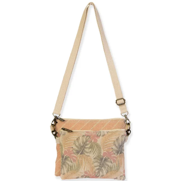 Subdued Tropical Leaves, Crossbody | SNS6762