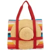 Sunny Day | Artistic Shoulder Tote with Built-in Hat Carrier | SNS6591 | (Hat Not Included)
