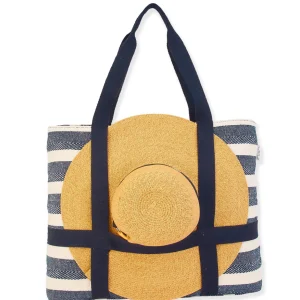 Sunny Day | Artistic Shoulder Tote with Built-in Hat Carrier | SNS6591 | (Hat Not Included)