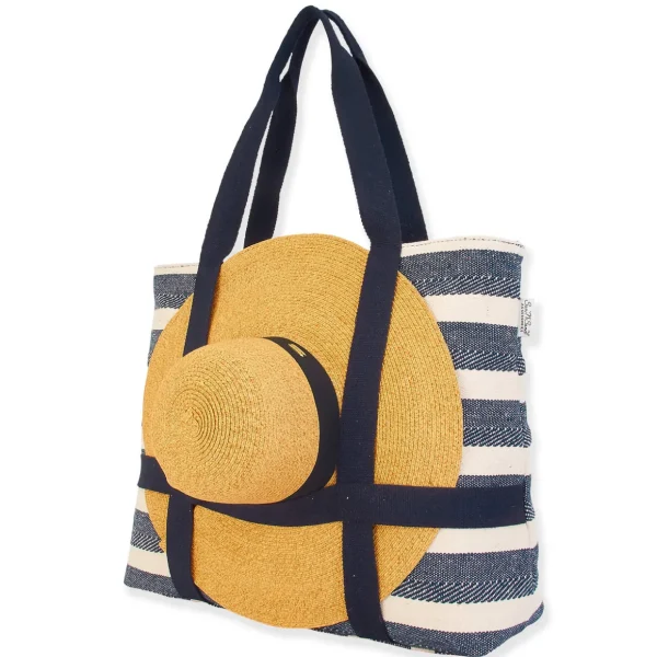 Sunny Day | Artistic Shoulder Tote with Built-in Hat Carrier | SNS6591 | (Hat Not Included)