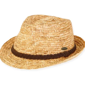 Swan | Men's Wheat Straw Fedora Hat | HTT1150