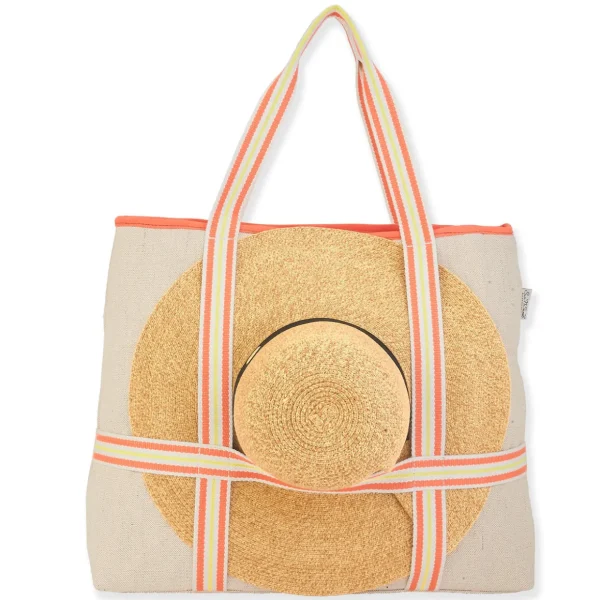Talia | Artistic Shoulder Tote with Built-in Hat Carrier | SNS6590 | (Hat Not Included)
