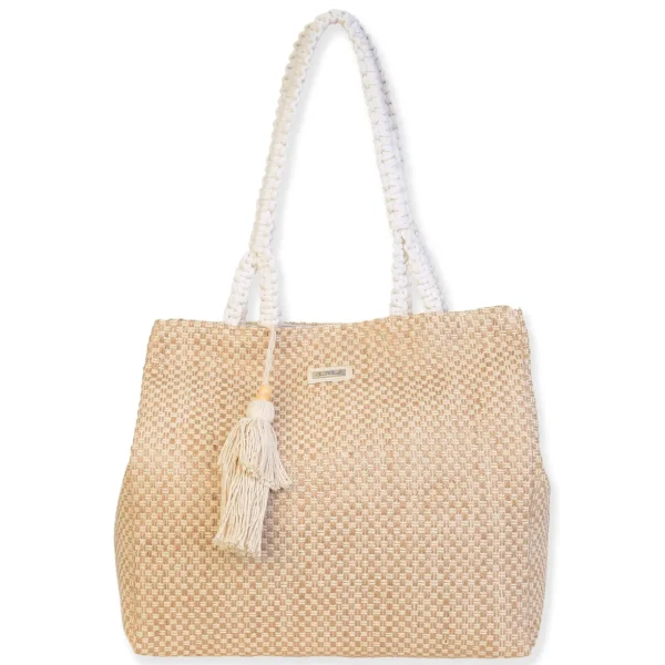 Tan, 70% Cotton/30% Poly Shoulder Tote | CE6729 A