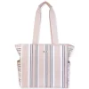 Tan, Linen Shoulder Tote | CE6602 A