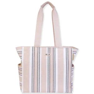 Tan, Linen Shoulder Tote | CE6602 A