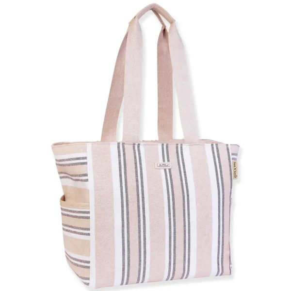 Tan, Linen Shoulder Tote | CE6602 A