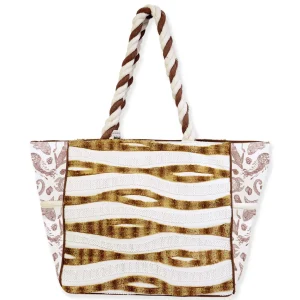 Tan, Oversized Tote Sea Life | SNS6740 B