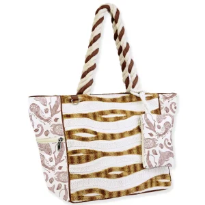 Tan, Oversized Tote Sea Life | SNS6740 B