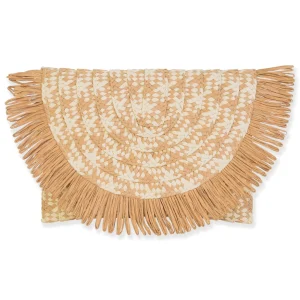 Tan, Paper Straw Clutch | CE6725 A