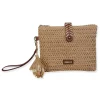 Tan, Paper Straw Clutch | CE6724 B