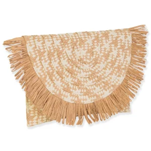 Tan, Paper Straw Clutch | CE6725 A