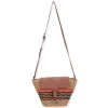 Tan, Paper Straw Crossbody | CE6732 B