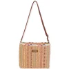 Tan, Paper Straw Crossbody | CE6713 B