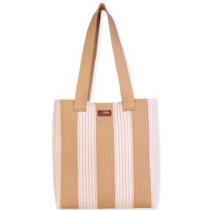 Tan, Polyester Shoulder Tote | CE6664 A