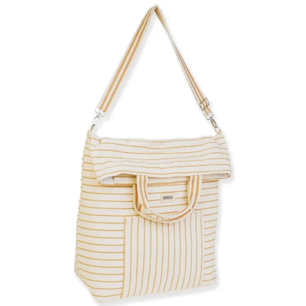 Tan, Polyester Shoulder Tote | CE6727 A