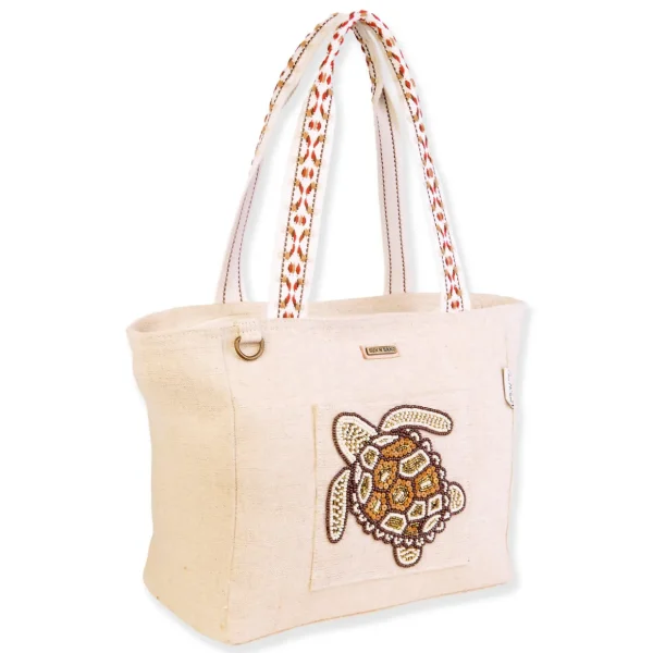 Turtle, Shoulder Tote Beaded Sealife | SNS6700 A