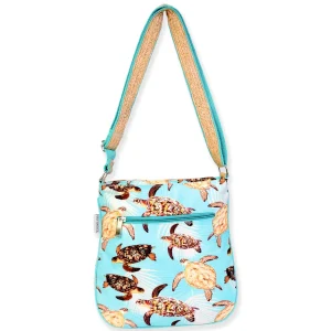 Turtle With Palm Leaves, Medium Crossbody | GH5441